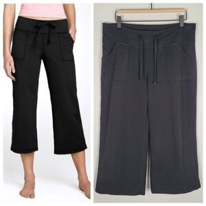Zella Soul Wide Leg Cropped Athletic Pants Capri Black Size 6